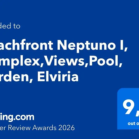 公寓 Holidays & Beachfront Neptuno I, Sea Views,pool,garden, Elviria